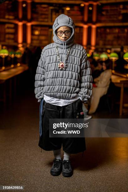 Trippie Redd at Kenzo Men's Fall 2024 as part of Paris Men's Fashion Week held at Bibliothèque Nationale on January 19, 2024 in Paris, France.