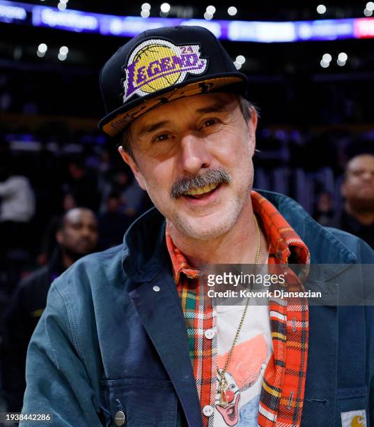 David Arquette attends the basketball game between the Los Angeles Lakers and Brooklyn Nets Crypto.com Arena on January 19, 2024 in Los Angeles,...