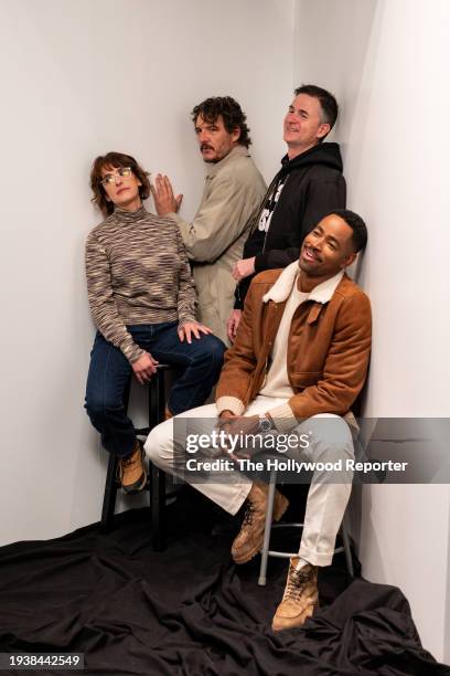 Anna Boden, Pedro Pascal, Ryan Fleck, and Jay Ellis at The Hollywood Reporter Studio at Park City - Sponsored by Heineken Silver, Hyundai, Bogner,...