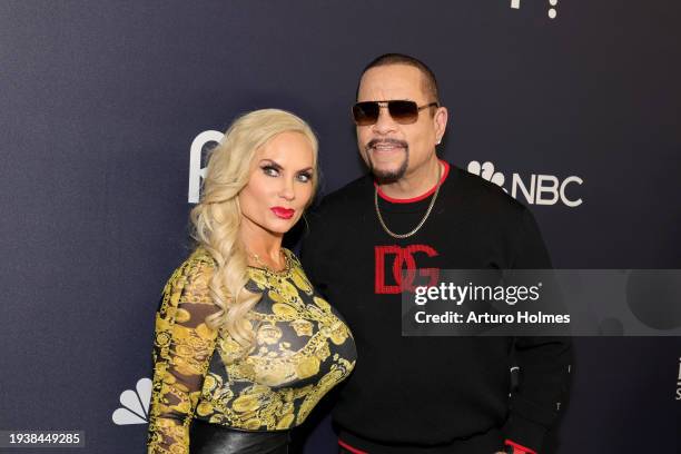 Coco Austin and Ice-T attend the "Law & Order: Special Victims Unit" 25th anniversary celebration at Edge at Hudson Yards on January 16, 2024 in New...