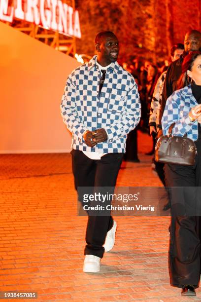 Omar Sy is seen outside Louis Vuitton during the Menswear Fall/Winter 2024/2025 as part of Paris Fashion Week on January 16, 2024 in Paris, France.