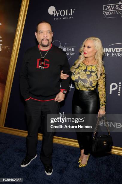 Coco Austin and Ice-T attend the "Law & Order: Special Victims Unit" 25th Anniversary Celebration at Edge at Hudson Yards on January 16, 2024 in New...