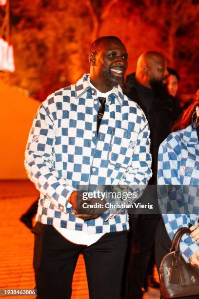 Omar Sy is seen outside Louis Vuitton during the Menswear Fall/Winter 2024/2025 as part of Paris Fashion Week on January 16, 2024 in Paris, France.