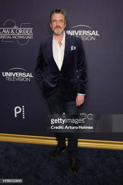 Raúl Esparza attends the "Law & Order: Special Victims Unit" 25th Anniversary Celebration at Edge at Hudson Yards on January 16, 2024 in New York...