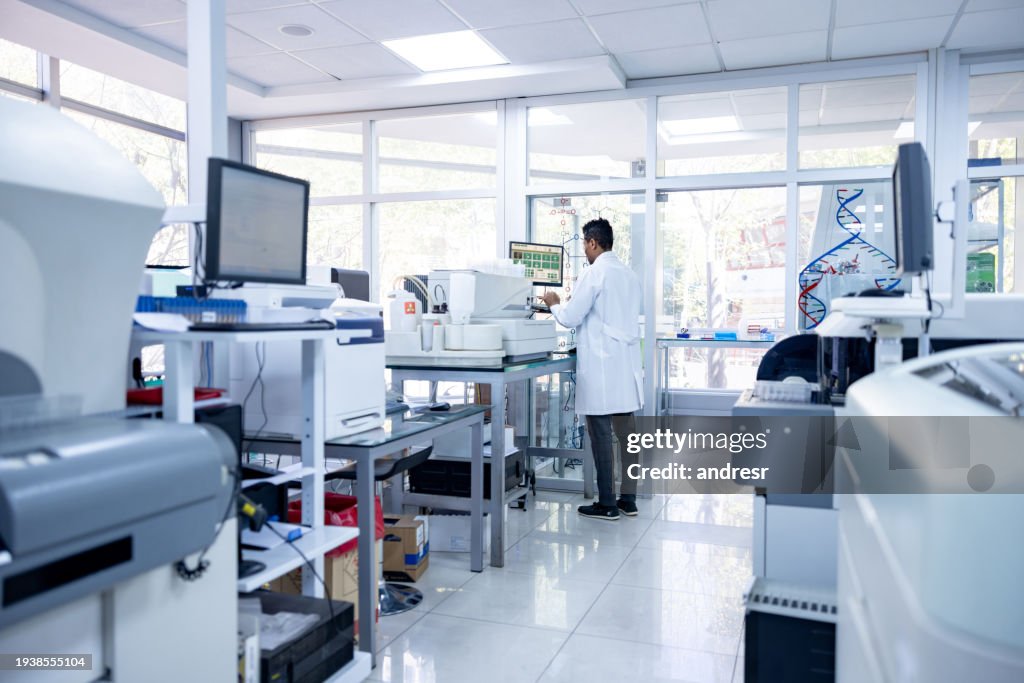Scientist working doing some research at a laboratory