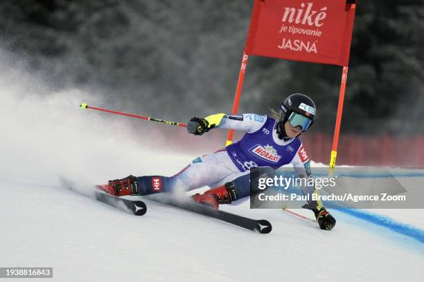 Mina Fuerst Holtmann of Team Norway in action during the Audi FIS Alpine Ski World Cup Women's Giant Slalom on January 20, 2024 in Jasna Slovakia.