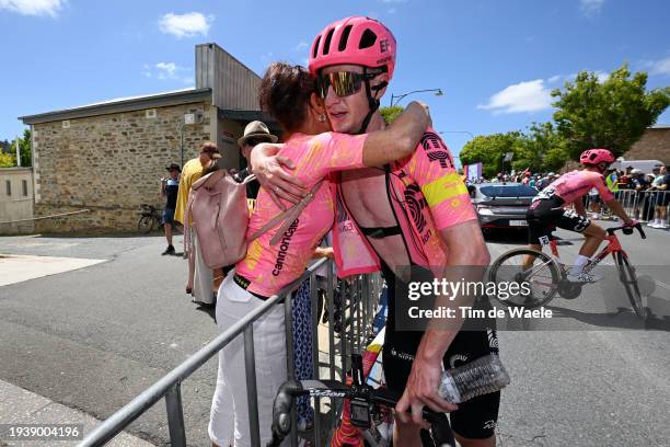 Harry Sweeney of Australia and Team EF Education - Easypost reacts after the 24th Santos Tour Down Under 2024, Stage 2 a 141.6km stage from Norwood...