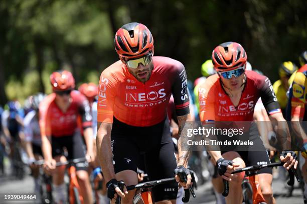 Filippo Ganna of Italy and Team INEOS Grenadiers competes during the 24th Santos Tour Down Under 2024, Stage 2 a 141.6km stage from Norwood to...