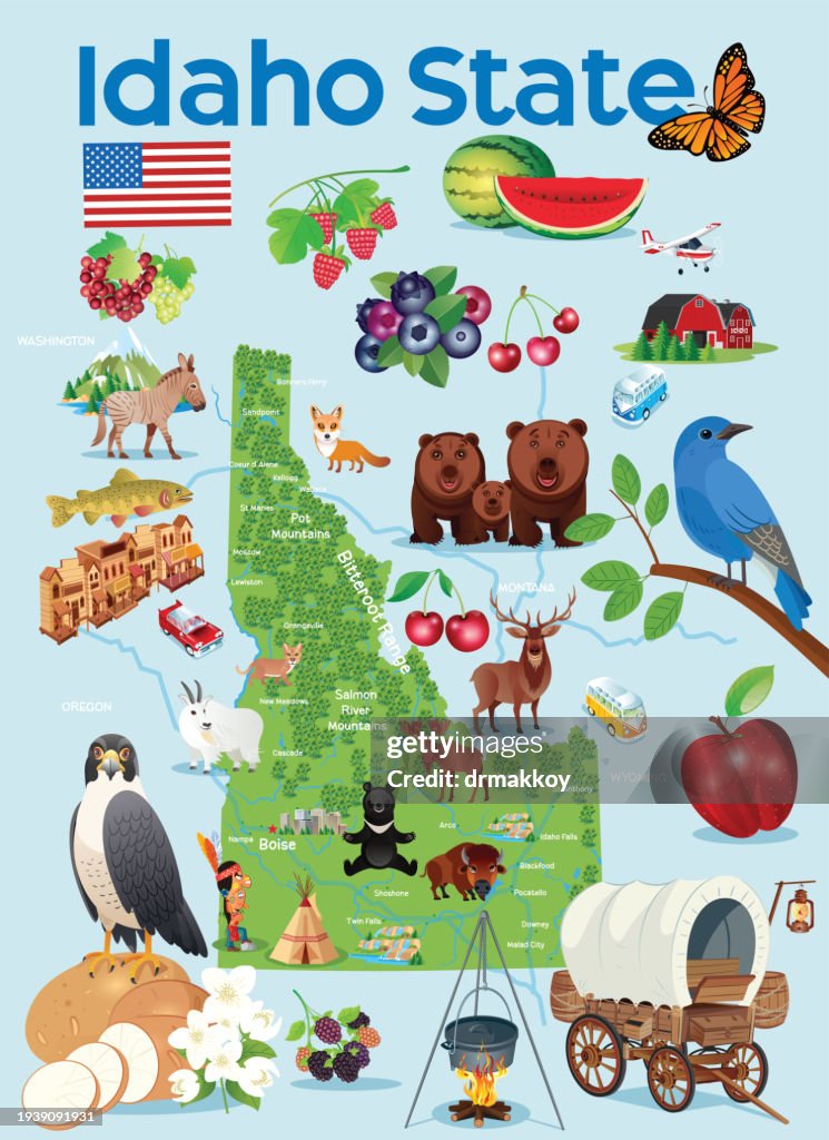 Idaho State Travel Map