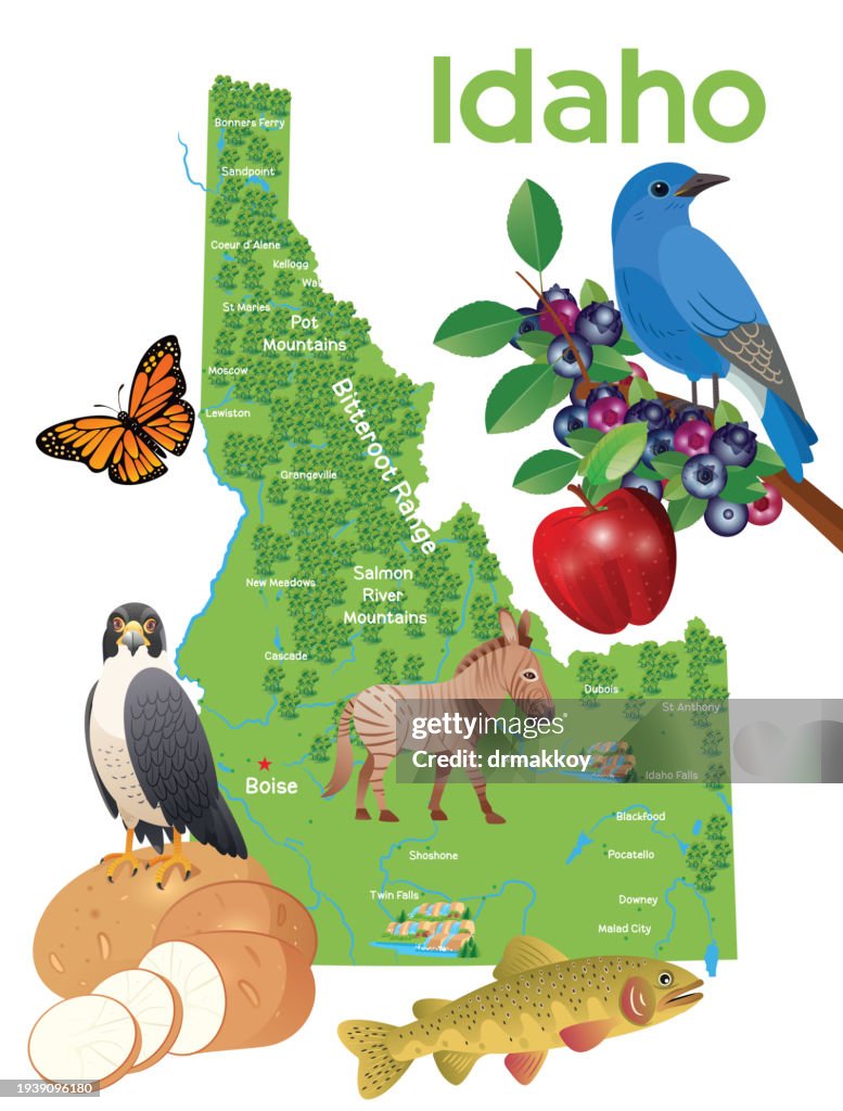 Idaho State Animals Map