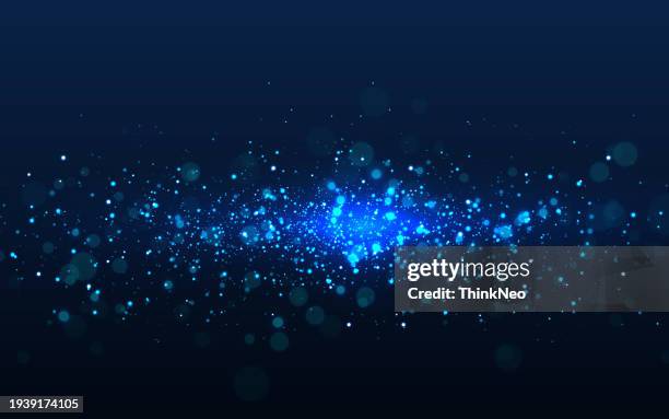 ilustraciones, imágenes clip art, dibujos animados e iconos de stock de destellos abstractos de navidad azul - chispas