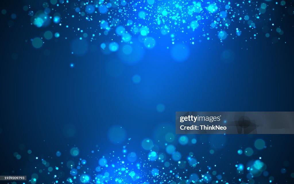 Scintilles abstraites de Noël bleu
