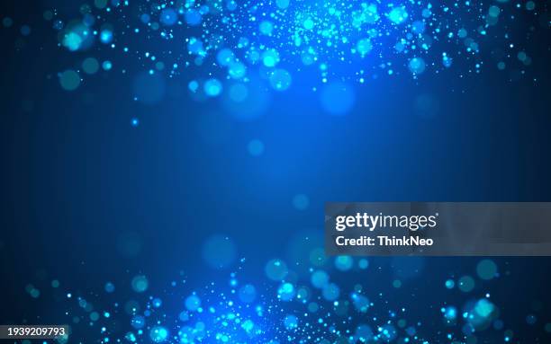 ilustrações de stock, clip art, desenhos animados e ícones de blue christmas abstract sparkles - celebração