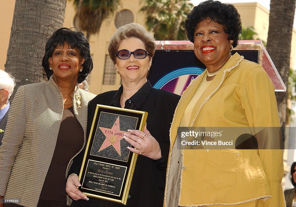 Etta James Honored On The Hollywood Walk Of Fame