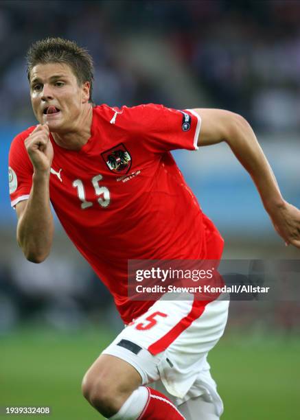 June 8: Sebastian Prodl of Austria running during the UEFA Euro 2008 Group B match between Austria and Croatia at Ernst-happel-stadion on June 8,...