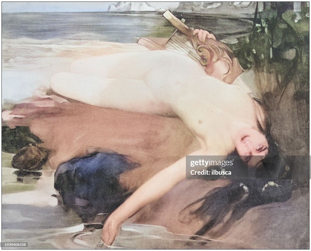 Antique photo of paintings: Sappho