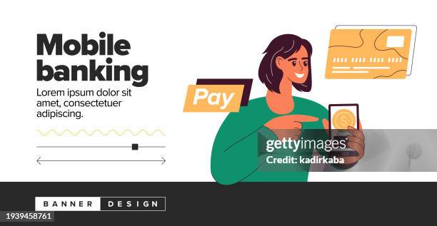 mobile banking concept illustration. payment methods. flat vector illustrations isolated on white background. use for business annual report, flyer, leaflet, brochure, modern style. - hand flat white background stock illustrations