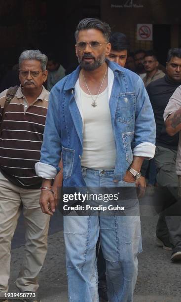 Suniel Shetty attends the 'Dance Deewane' tv reality show on January 17, 2024 in Mumbai, India.