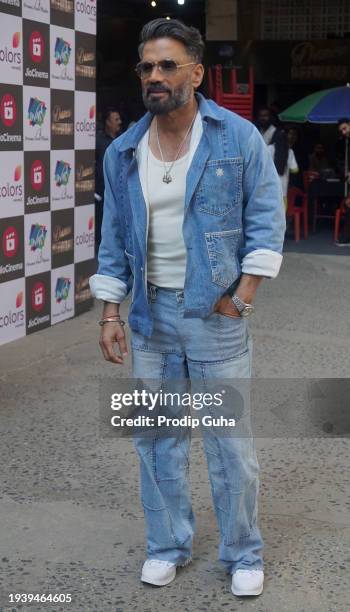 Suniel Shetty attends the 'Dance Deewane' tv reality show on January 17, 2024 in Mumbai, India.