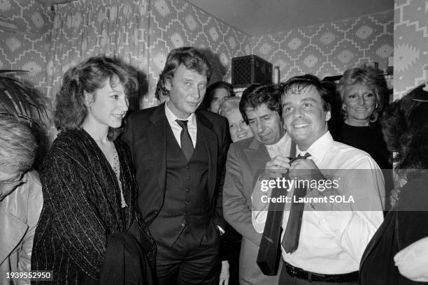 Portrait du chanteur Johnny Hallyday et de l'actrice Nathalie Baye le 26 janvier 1983.