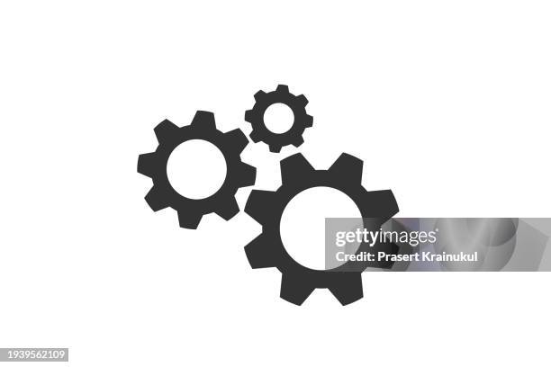 gear. setting icon set. cog wheel icon. gear wheel icon. gear setting icon collection - cambio di marcia foto e immagini stock