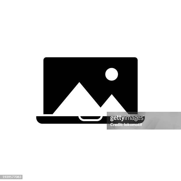 image gallery solid icon. this flat icon is suitable for infographics, web designs, mobile apps, ui, ux, and gui design. - virtual studio set stock illustrations
