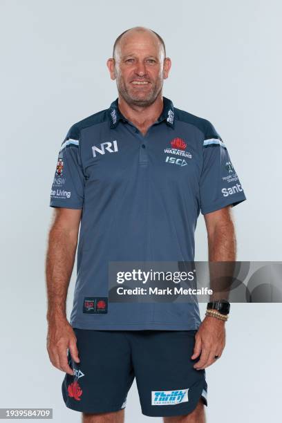 Chris Whitaker poses during a New South Wales Waratahs 2024 Super Rugby Headshots Session on January 16, 2024 in Sydney, Australia.