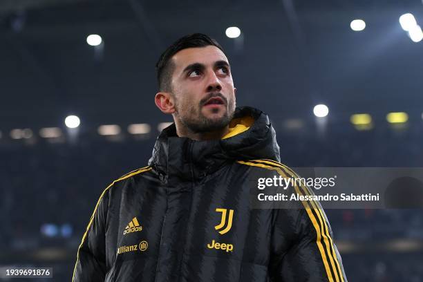 Mattia Perin of Juventus looks on during the Serie A TIM match between Juventus and US Sassuolo - Serie A TIM at on January 16, 2024 in Turin, Italy.