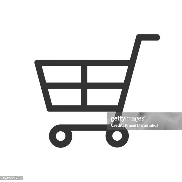 shopping cart  icon,  flat design style - icons stock pictures, royalty-free photos & images