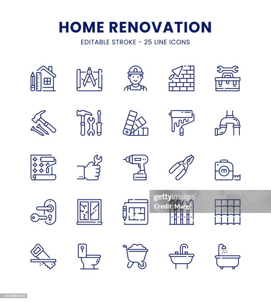 Home Renovation Icon Set
