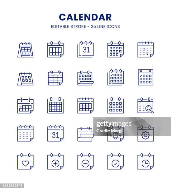 kalender-symbol set - kalender stock-grafiken, -clipart, -cartoons und -symbole