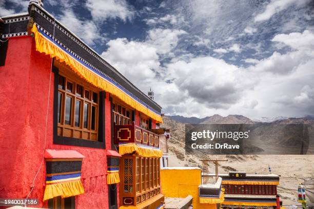 thiksey monastery - thiksey monastery stock pictures, royalty-free photos & images