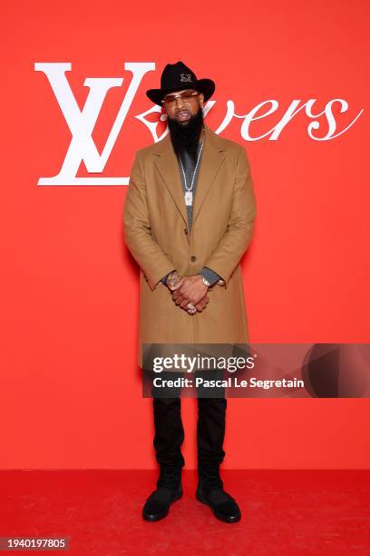 Slim Thug attends the Louis Vuitton Menswear Fall/Winter 2024-2025 show as part of Paris Fashion Week on January 16, 2024 in Paris, France.