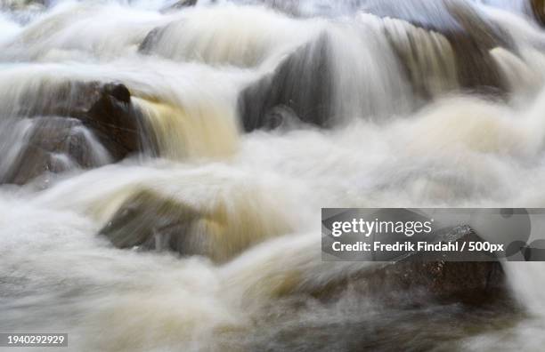 high angle view of waterfall - vätska stock pictures, royalty-free photos & images