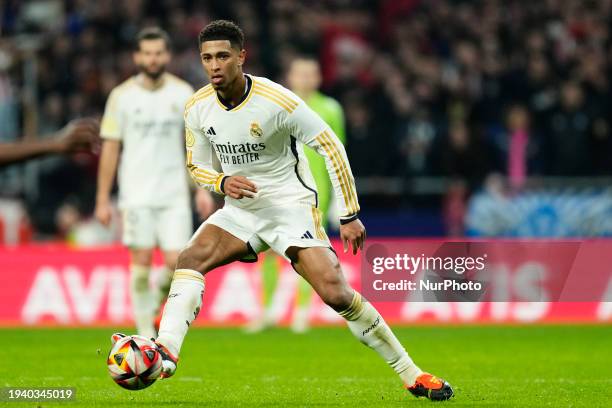 Jude Bellingham central midfield of Real Madrid and England during the Copa del Rey Round of 16 match between Atletico Madrid v Real Madrid at...