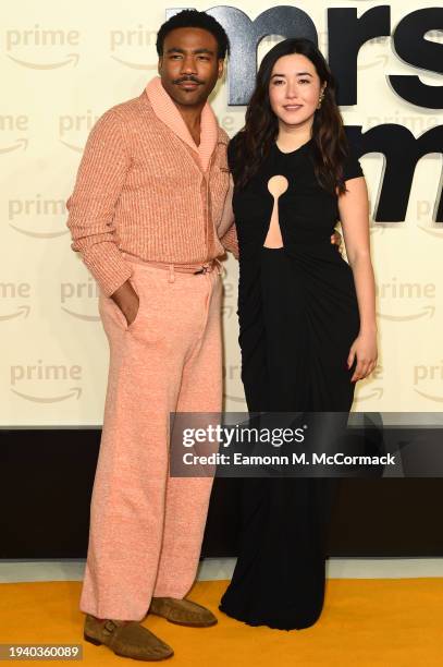 Donald Glover and Maya Erskine attend the UK premiere of "Mr & Mrs Smith" at The Curzon Mayfair on January 17, 2024 in London, England.