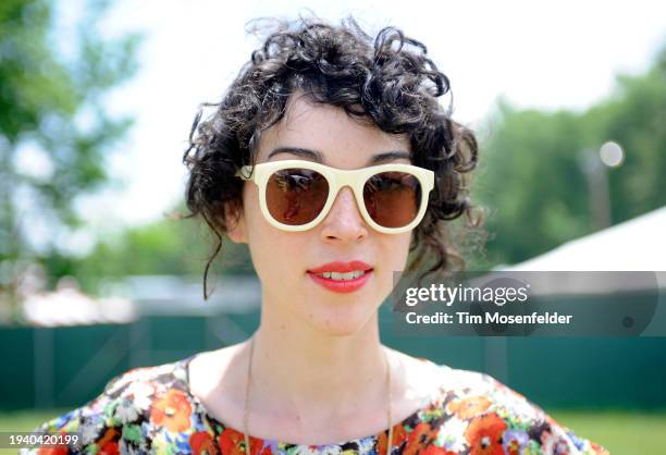 St. Vincent poses during Bonnaroo 2009 on June 12, 2009 in Manchester, Tennessee.