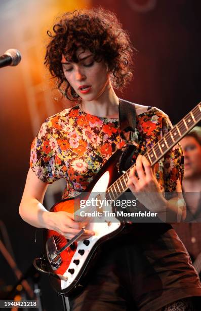 St. Vincent performs during Bonnaroo 2009 on June 12, 2009 in Manchester, Tennessee.