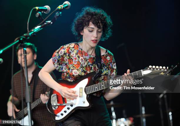St. Vincent performs during Bonnaroo 2009 on June 12, 2009 in Manchester, Tennessee.