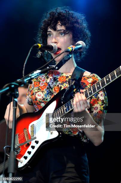 St. Vincent performs during Bonnaroo 2009 on June 12, 2009 in Manchester, Tennessee.
