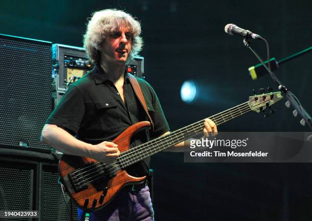 Mike Gordon of Phish performs during Bonnaroo 2009 on June 12, 2009 in Manchester, Tennessee.