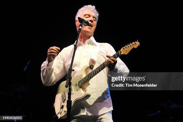 David Byrne performs during Bonnaroo 2009 on June 12, 2009 in Manchester, Tennessee.