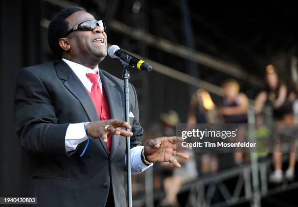 Al Green performs during Bonnaroo 2009 on June 12, 2009 in Manchester, Tennessee.