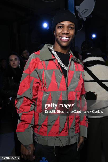 Boogie Wit da Hoodie attends the Bluemarble Menswear Fall/Winter 2024-2025 show as part of Paris Fashion Week on January 17, 2024 in Paris, France.