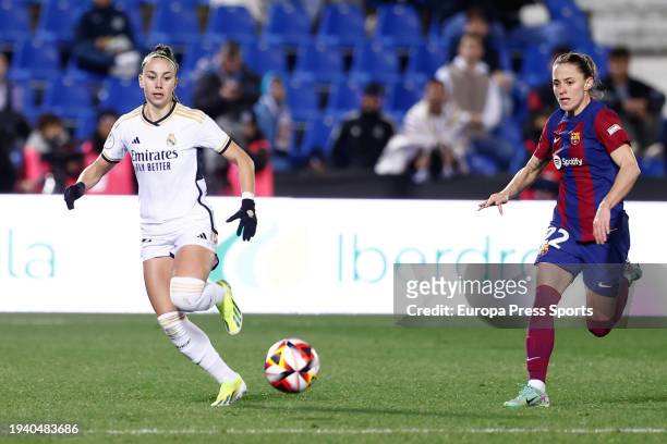 Athenea del Castillo of Real Madrid in action during the Spanish SuperCup 24, Supercopa de Espana, Semi-Final 2, women football match played between...