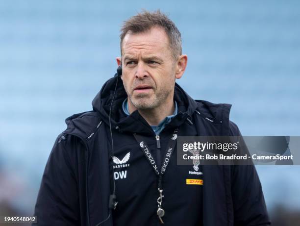 Harlequins' Head Coach Danny Wilson during the Investec Champions Cup match between Harlequins and Ulster Rugby at Twickenham Stoop on January 20,...