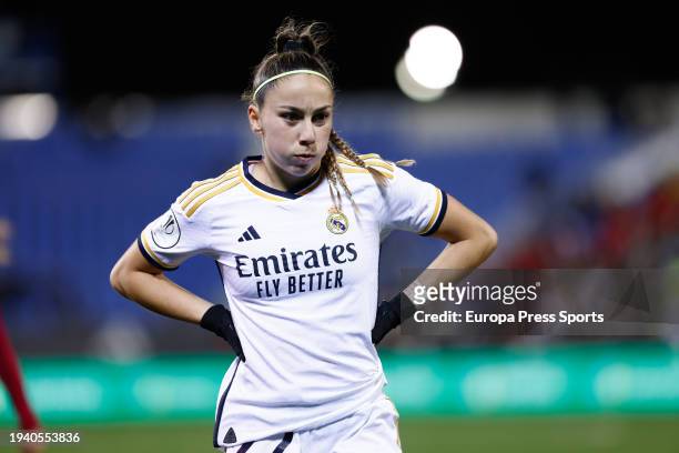 Athenea del Castillo of Real Madrid looks on during the Spanish SuperCup 24, Supercopa de Espana, Semi-Final 2, women football match played between...