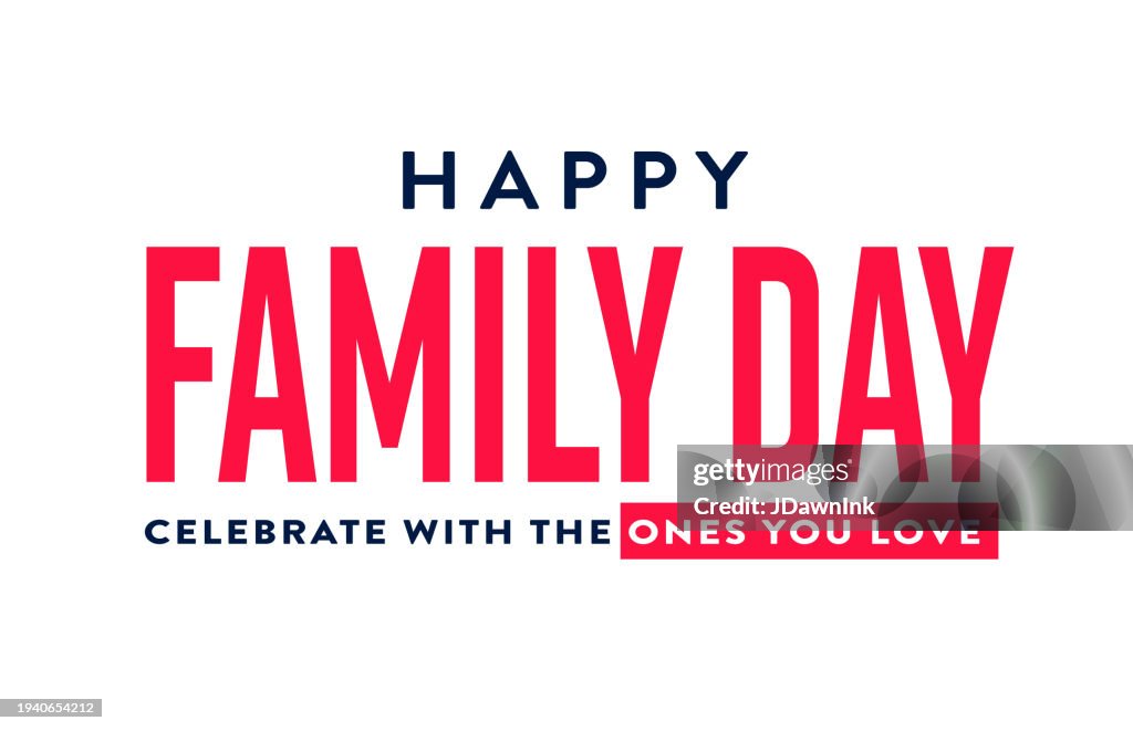 Happy Family Day February Commemorative day banner template design