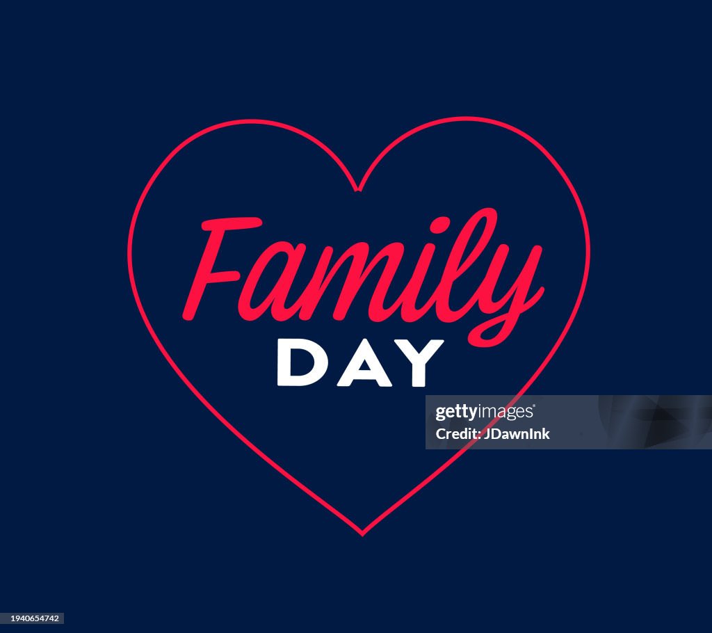Happy Family Day February Commemorative day banner template design