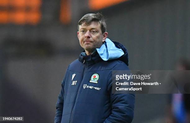 Blackburn Rovers' Manager Jon Dahl Tomasson during the Sky Bet Championship match between Blackburn Rovers and Huddersfield Town at Ewood Park on...